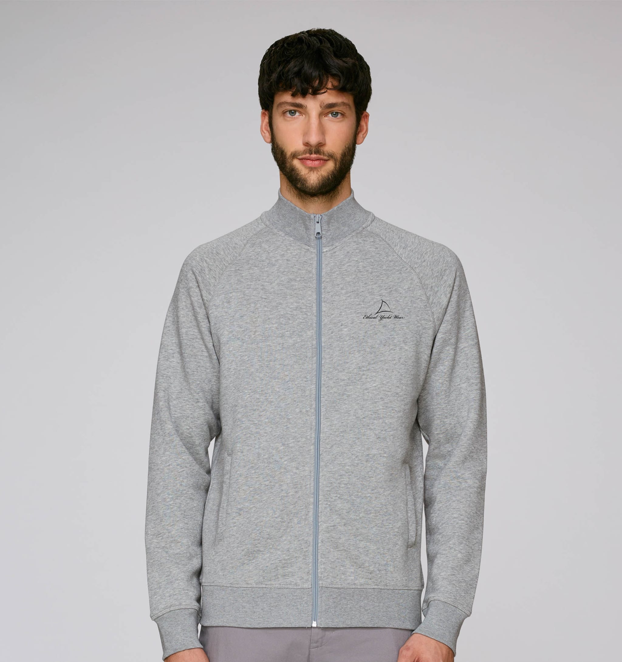 Men's High Collar Zip Up Sweatshirt - Ethical Yachtwear
